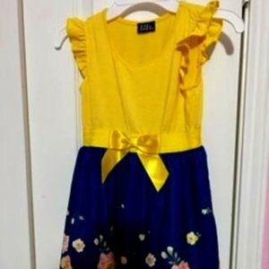 Girls Size 6 Yellow Dress